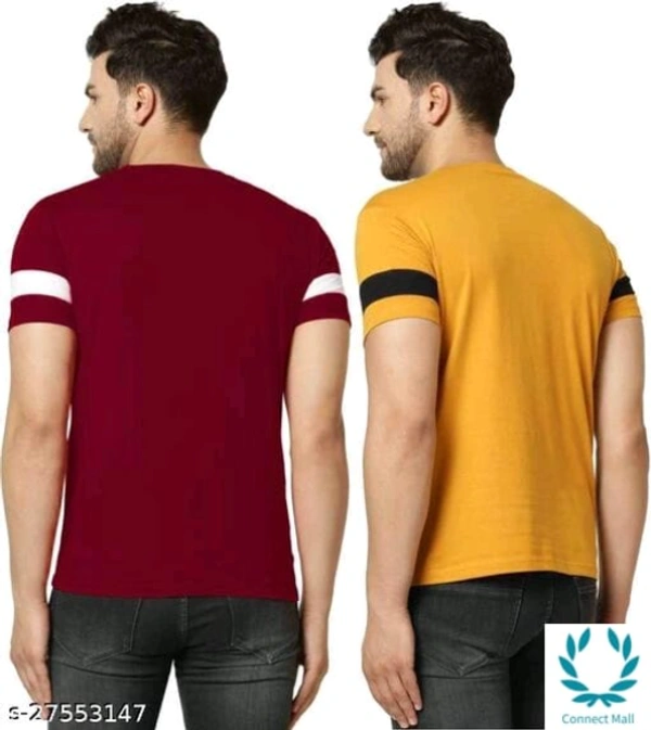 Tazo Cotton T-Shirts For Men  - M, Cotton Blend, Multipack :2